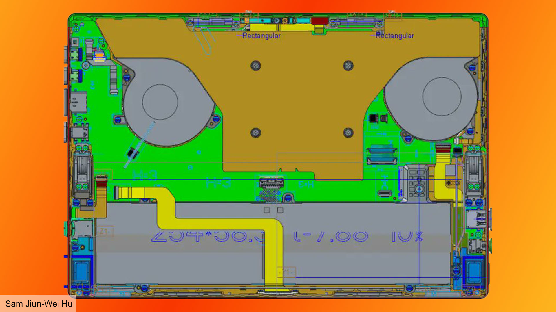 Asus ROG Flow Z13 2025 leaked cooling system - Sam Jiun-Wei Hu